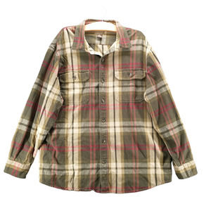 C.E. Schmidt Workwear Men's Flannel Button-Up Shirt Multi XL Plaid Flap Pockets